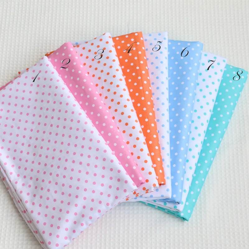Yaqixin 56-inch cotton twill printed fabric, printed dot dots 8MM/6MM/4MM multi-specification printed fabric - 图片 6