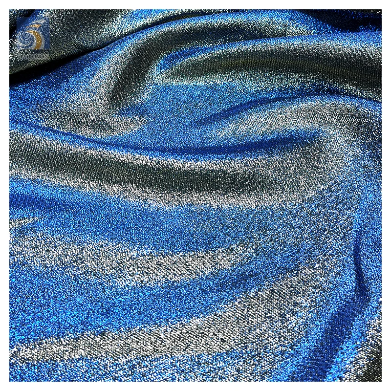 Zhongda Market Stage Design Metal Liquid Organza Fabric Glossy Foil Print Fabric Polyester Shiny Glitter Fabric - 图片 4
