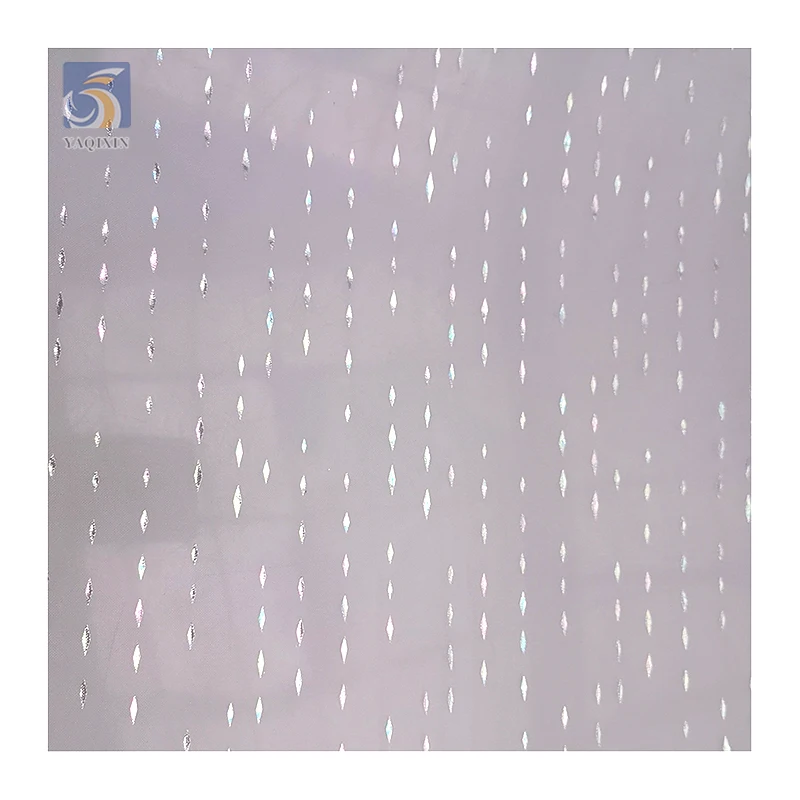 YX2690 Wholesale Soft Simple Design Shiny Spring Tulle Fabric Bridal Veil Girls Skirt Tulle Glitter Fabric - 图片 5