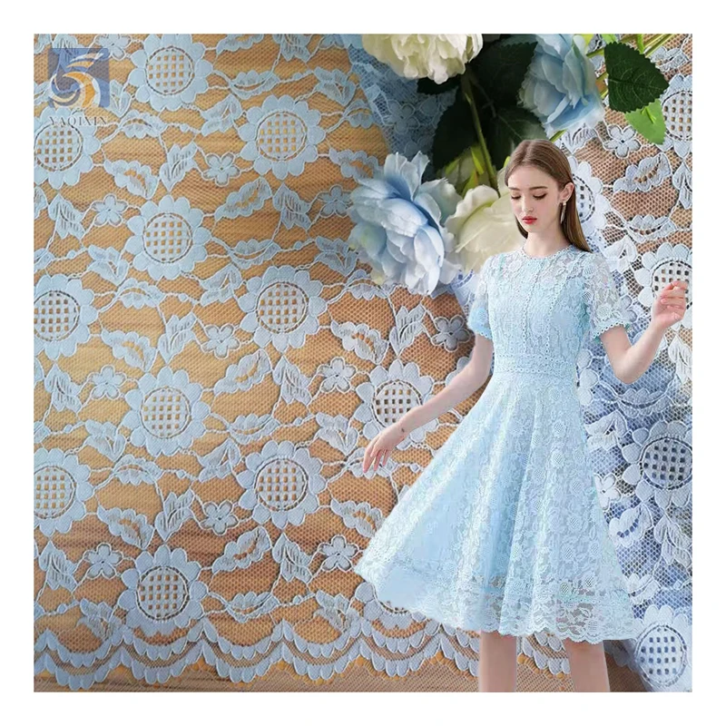 Custom Wholesale Price Lace Jacquard Fabric Textile Keqiao Blouse Dress Chantilly Lace Fabric for Ladies - 图片 3