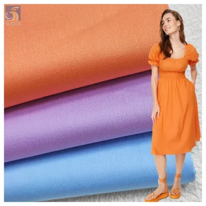 A2259 115gsm Satin 60S High Quality Cotton Fabric for Women's Clothing Baby Fabric