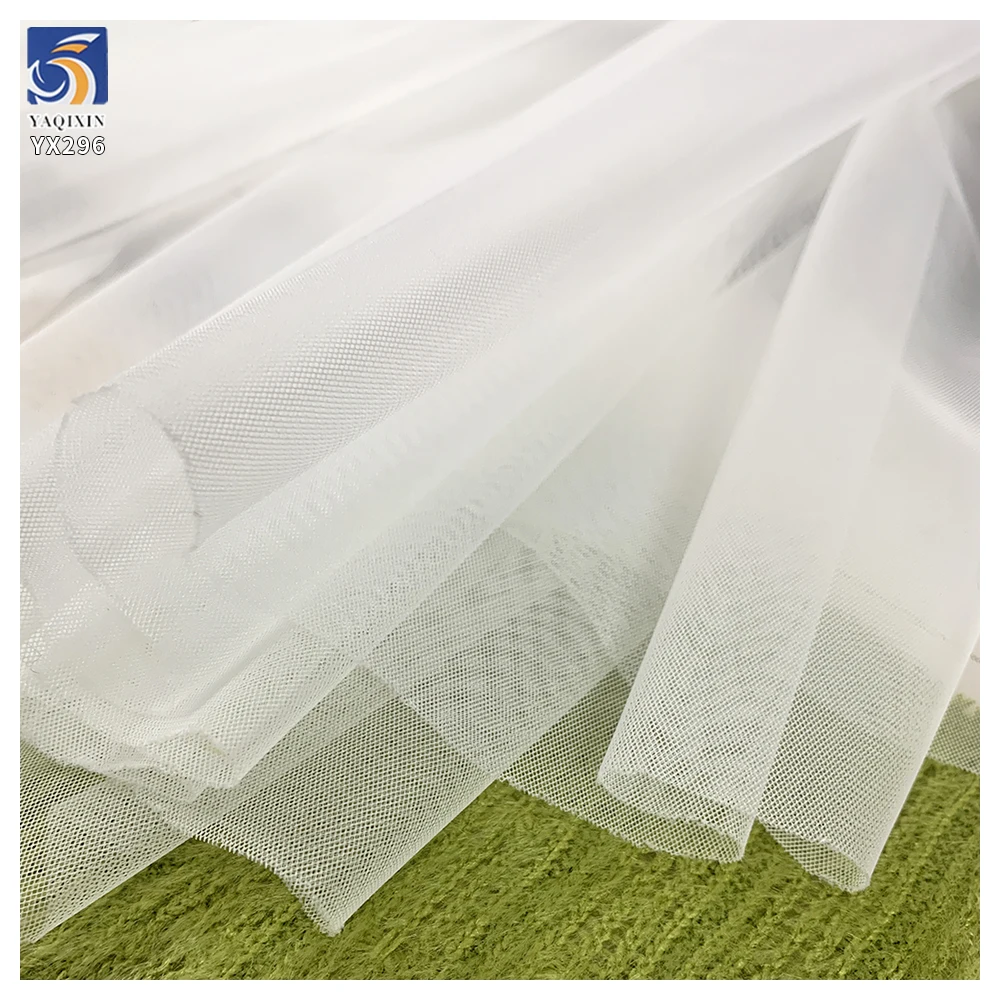 YX296 High Quality Lightweight 100% Polyester 30D Soft Tulle Mesh Fabric for Kids' Wedding Dresses and Garments for Girls - 图片 5