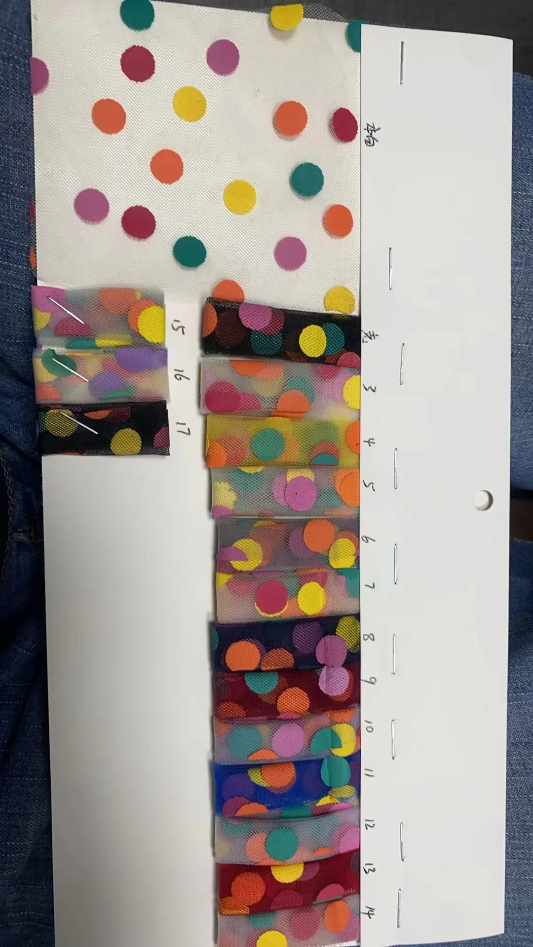 Ready Colorful 1CM Dot Offset Printing Mesh Tulle Fabric for Cute Children's Clothing Decorations - 图片 4