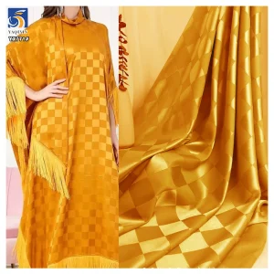 YX771 High Quality 110gsm Polyester Satin Jacquard Checkerboard Plaid Fabric Plaid Fabric for Clothing