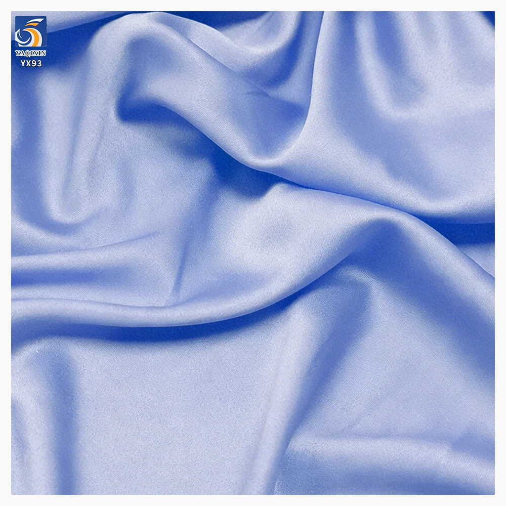 China Paradise Satin Fabric Manufacturer 85gsm Gem Blue Light Polyester Dull Face Paradise Satin Fabric 1 Yard - 图片 4