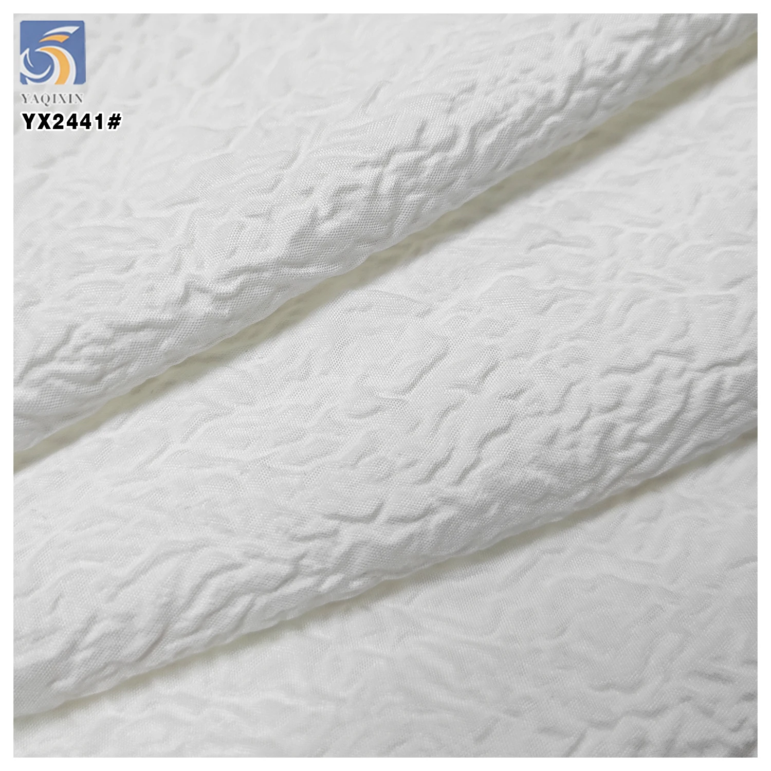 Wholesale Salt Shrink Composite Embossed Jacquard Dress Wrinkle Chiffon Fabric Viscose/Polyester Seersucker Crepe Fabric - 图片 6
