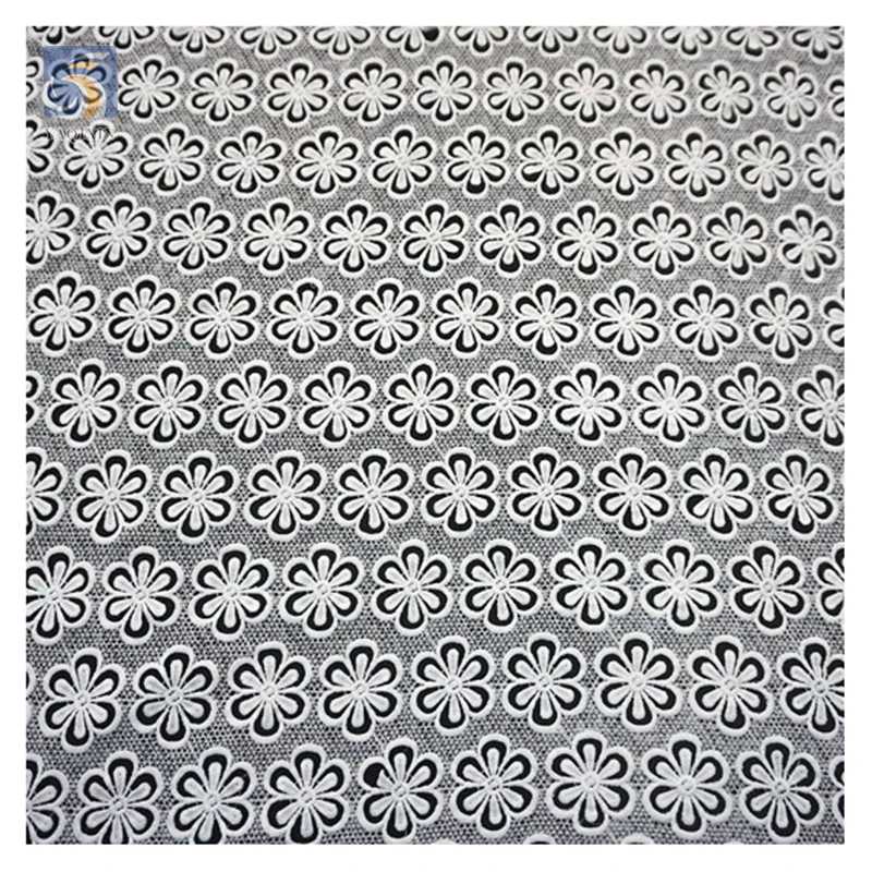 Guangzhou Wholesale Price Reasonable Price Latest African Water Soluble Polyester Lace Fabric for Nigerian Bridal - 图片 5