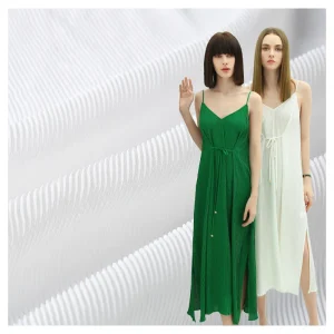 China Supplier Premium Pure White Dyed Wrinkle Crinkle Chiffon Fabric Roll
