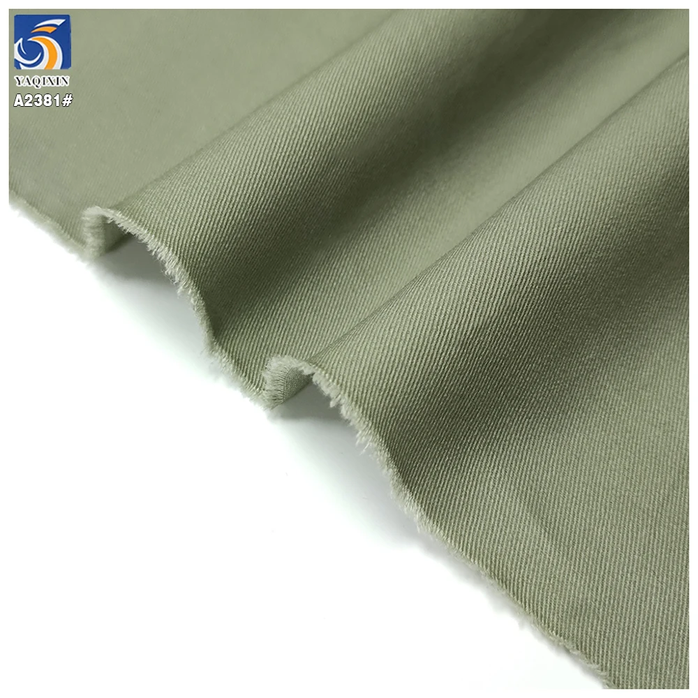 A2381 High Quality 190gsm Washed Ultra-Soft Plain Twill Cotton Fabric for Woman's Shirt Woven 100% Cotton Twill Fabric - 图片 5