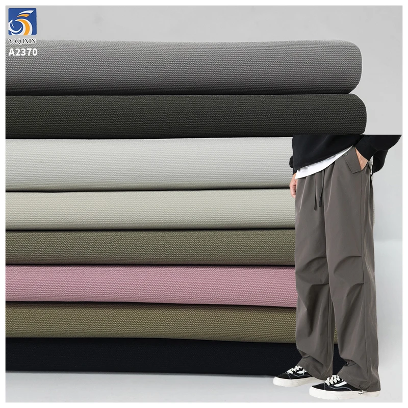 A2370 140gsm Vintage Jacquard Pants Fabric Composite Silk 95% Rayon 5% Spandex Stretch Fabric for Shirt and Casual Pants