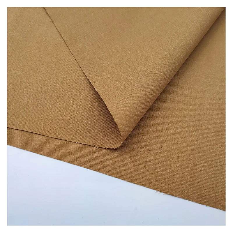 A2217 210gsm Wholesale Price Woven Washed Dyed 50% Cotton 50% Lyocell Twill Fabric Wide Leg Pants Fabric - 图片 6