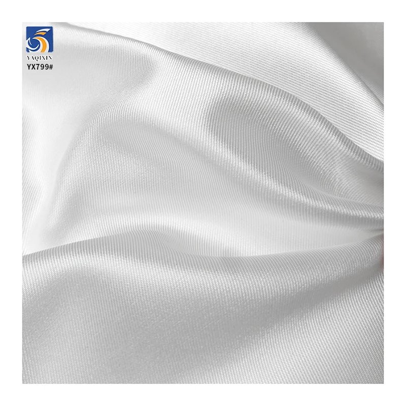 250D 160gsm Woven Twill Satin High Quality Mikado White Bridal Fabric for Dresses Silk Mikado Wedding Satin