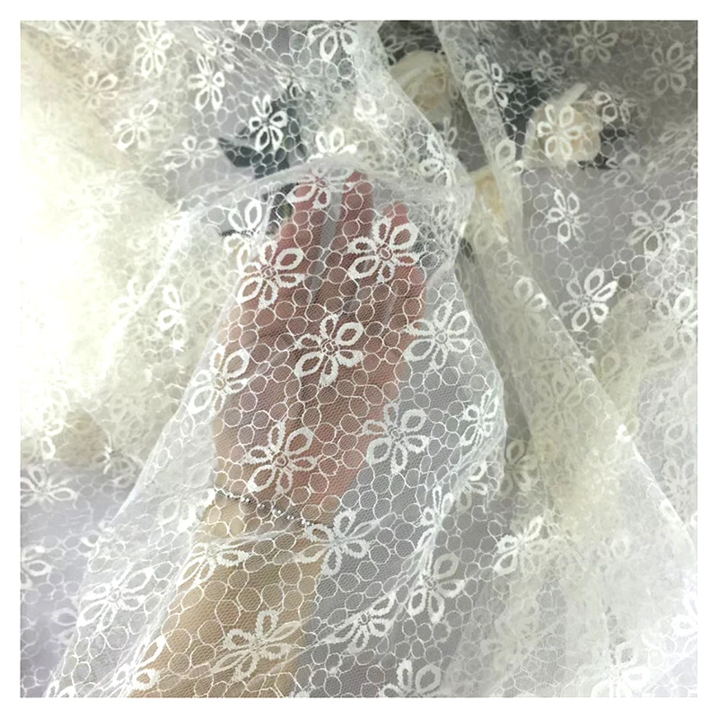 LST27 Hot Selling Beautiful Polyester Chantilly Lace Fabric Jacquard Multicolor Lingerie Fabric With Wholesale Price - 图片 3