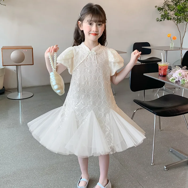 Wholesale White Sequin Embroidery Jacquard Mesh Lace Fabric Eco-Friendly Women's Fashion Blouses Dresses Weddings-Hot Sales - 图片 6