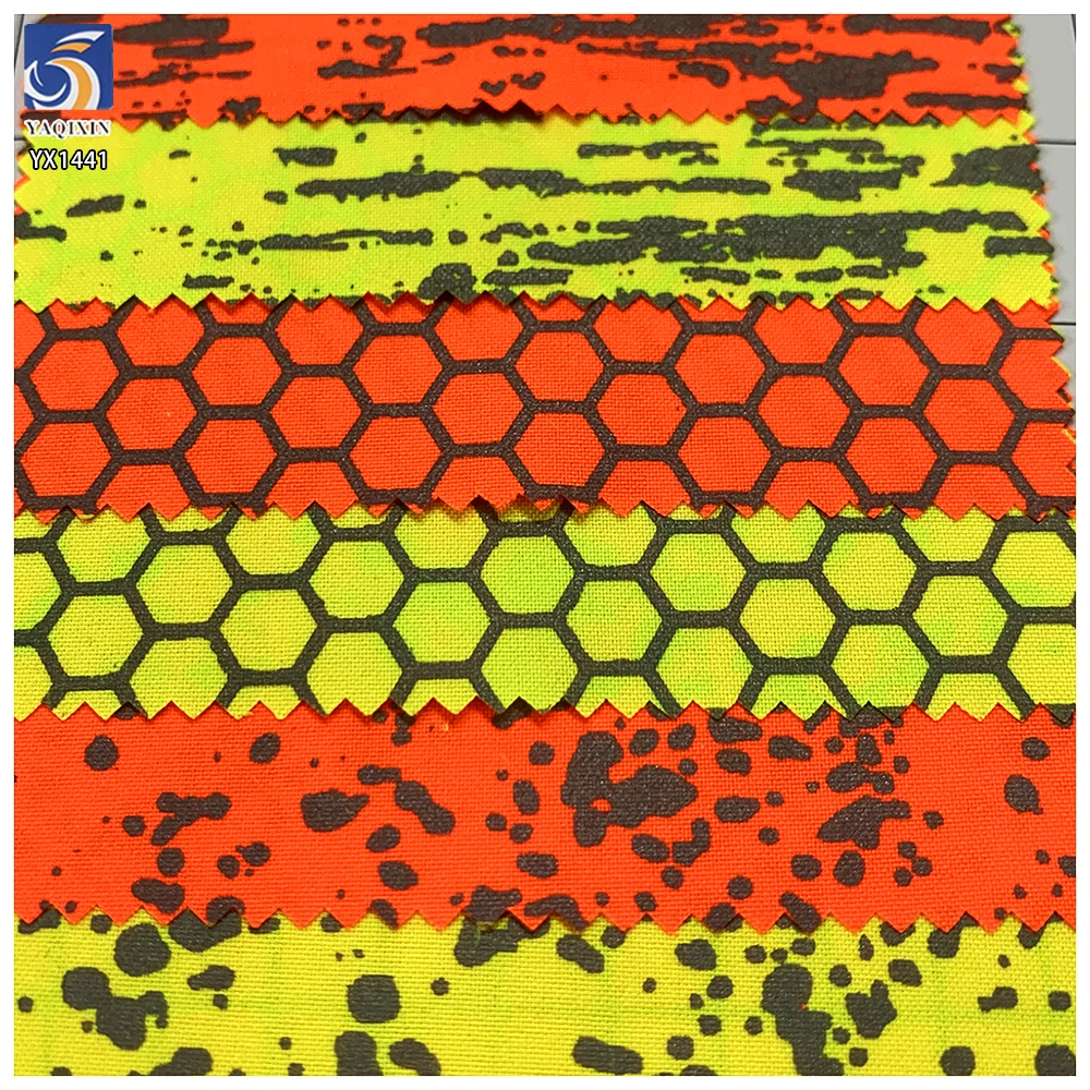 YX1441 EN20471 200gsm Waterproof Fluorescent Poly Cotton Twill Fabric High Visibility Hi Vis Fabric for Safety Workwear Uniform - 图片 4