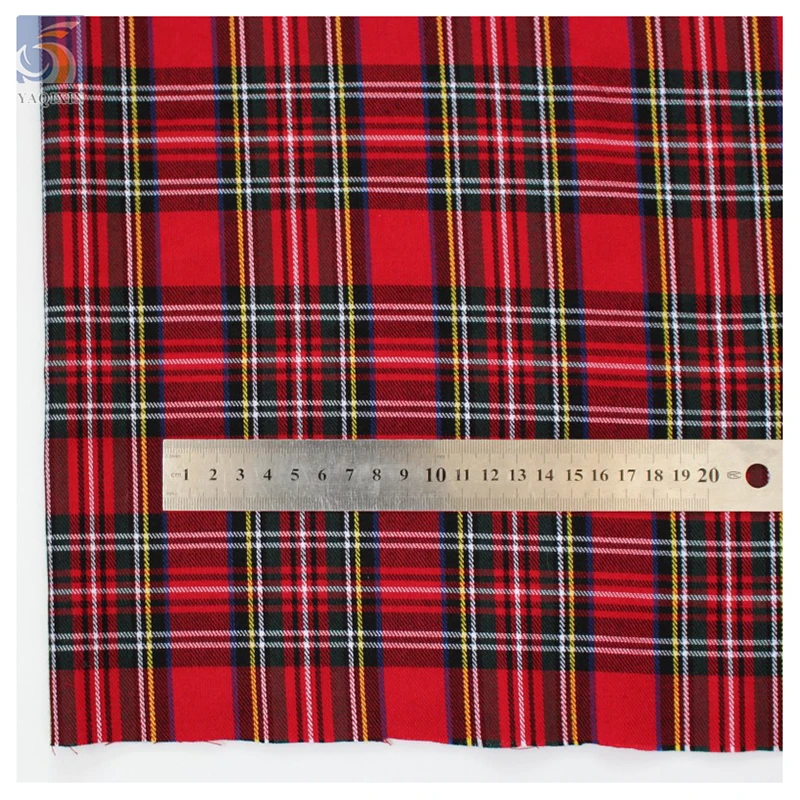 Stock 60 Polyester 40 Cotton Fabric 31888 Standard TC Yarn Dyed Fabric Stock British Dress Scottish Plaid Fabric - 图片 4