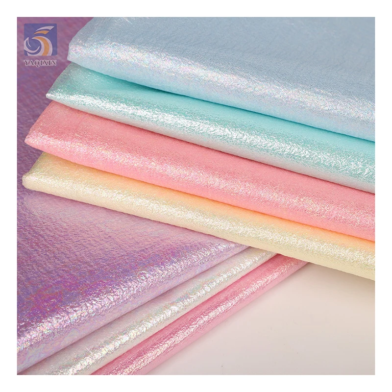 Wholesale Prices Polyester Shiny Sheer Bubble Organza Fabric Roll Metallic Glossy Iridescent Organza Colors Fabric - 图片 5