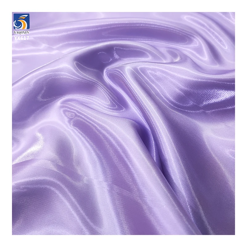 YX617 Inexpensive Satin Fabric China Width 150cm 110gsm Shiny Glossy Polyester Satin Fabric for Party Dress Making