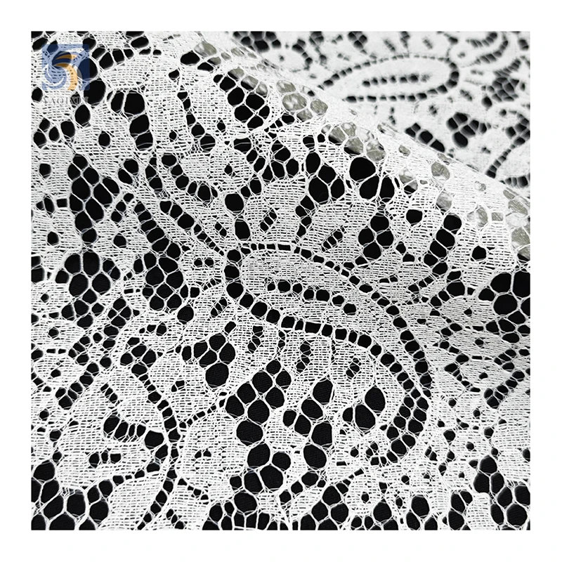 LST17 Manufacturer Low Price Elegant Chantilly Lace Fabric Custom Cheap Reasonable Price Bride Lace Fabric - 图片 2