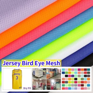 180gsm Knit Mesh Sport Fabric for Jersey 100%Polyester Dri-Fit Sportswear Bird Eye Mesh Fabric