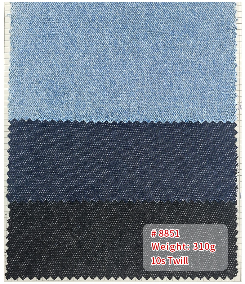 Premium Custom 100 Twill Cotton Textile Denim Fabric 12 oz Plain Washed Denim Jacket Jeans Fabric Cotton Pakistan - 图片 3