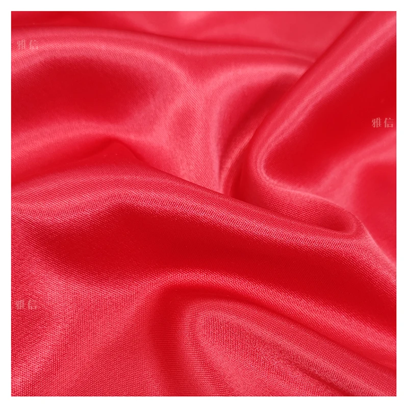 YX85 115cm Wide Charmeuse 140gsm 95 Polyester 5 Spandex Woven Dyed Satin Fabric High Stretch Matte Duchess Satin Fabric - 图片 5