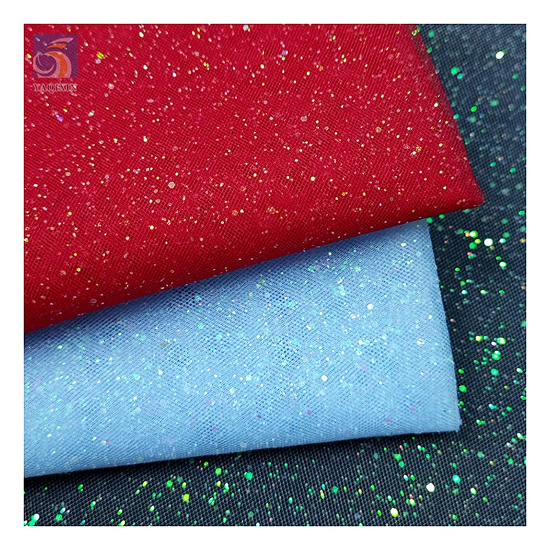 Ready-made Wholesale rainbow Sequins Glitter Dust Tulle Can Be Used for Wedding Dresses and DIY Decorations - 图片 3