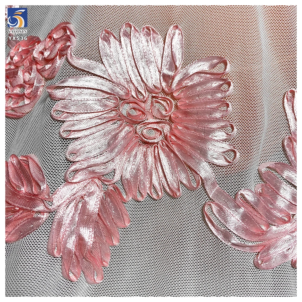 YX536-1 2026 Hot Sale New Trend 3D Stereo Flower Embroidery for Women's Tops and Dresses - 图片 4