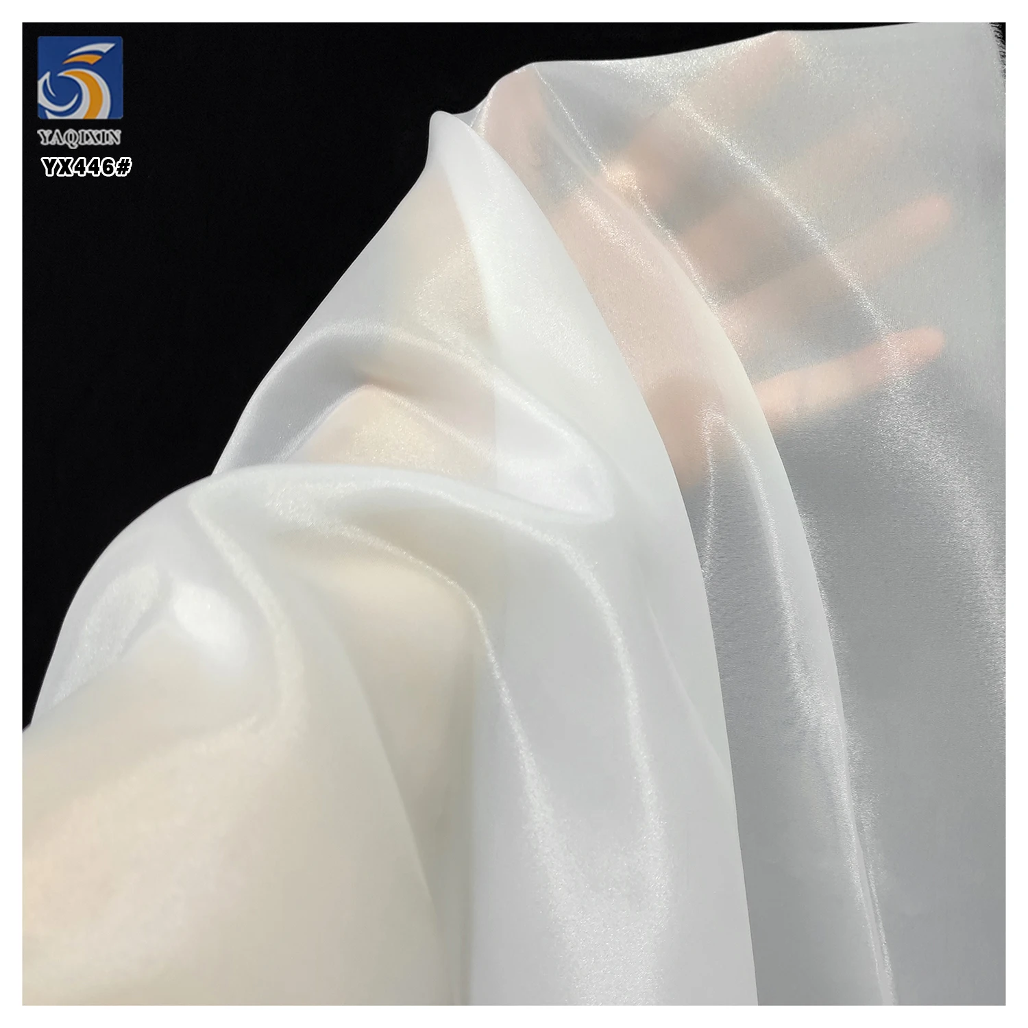 YX446 High Quality High Density Thickened 70 Gsm Polyester White Organza Fabric for Model Catwalk Dress - 图片 3