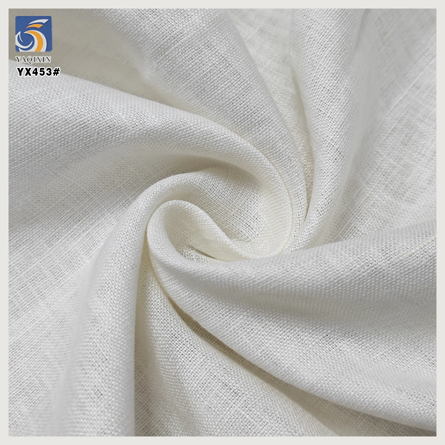 YX453 Cheap Linen Fabric Roll 140gsm Soft White 100 Pure Linen Fabric for Clothing Infant - 图片 4