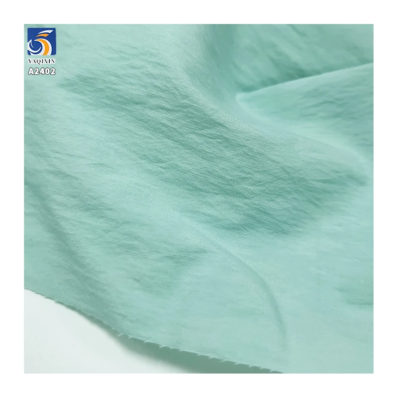 A2402 110gsm Plain Sand Washed Woven 45% Nylon Lyocell Blended Fabric Crepe for Women's Trousers and Long Skirts - 图片 5
