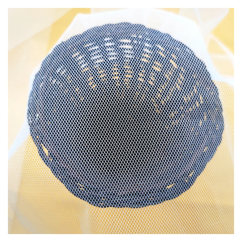 Guangzhou Zhongda Wholesale Price 75D 100%Polyester Stiff Tulle Diamond Hard Mesh Fabric for Wedding - 图片 6
