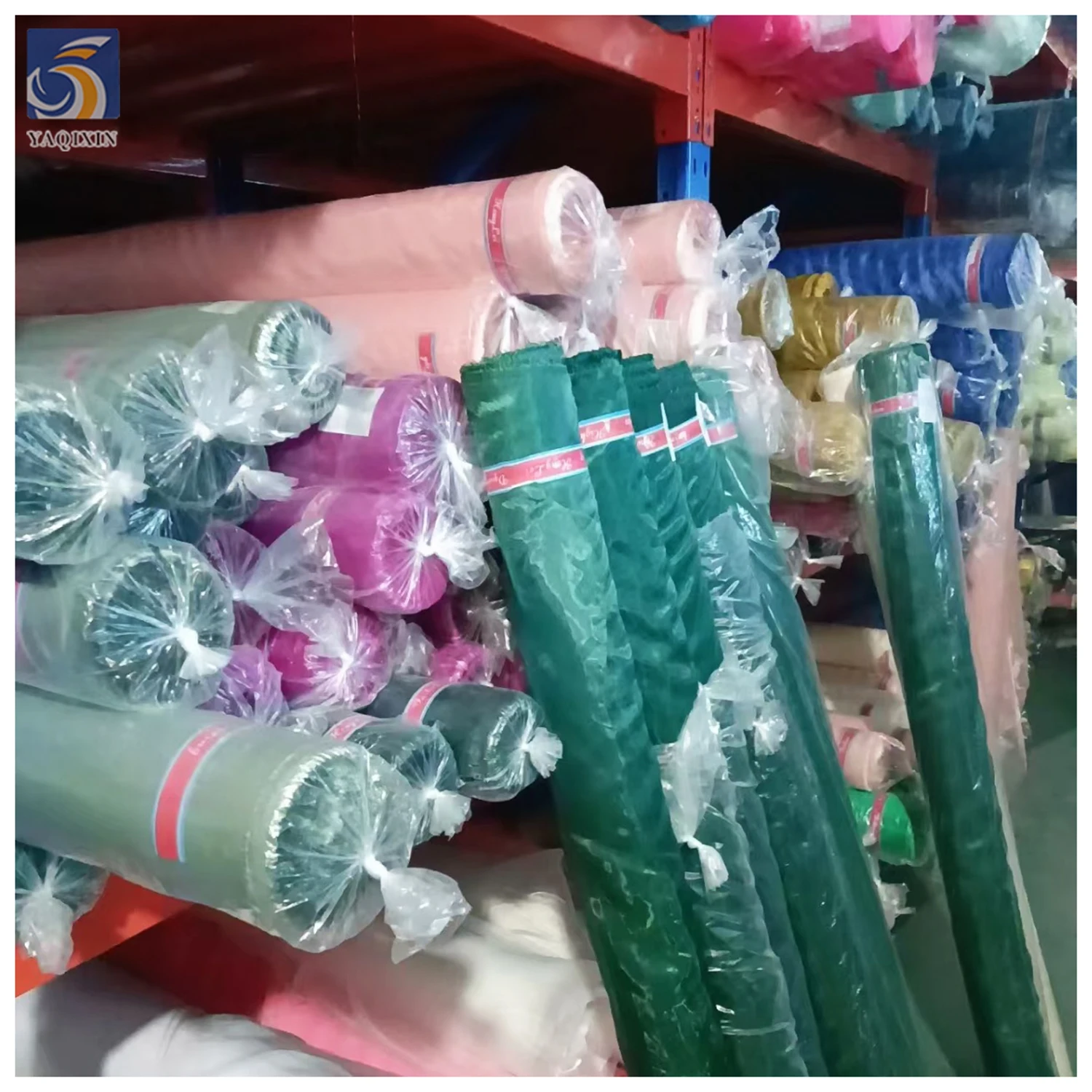 YX147 2025 New Pearl Yarn Glossy Organza Bright Silk Encrypted Glass Yarn for Yarn Bag Bouquet Dress Dress Fabric - 图片 4