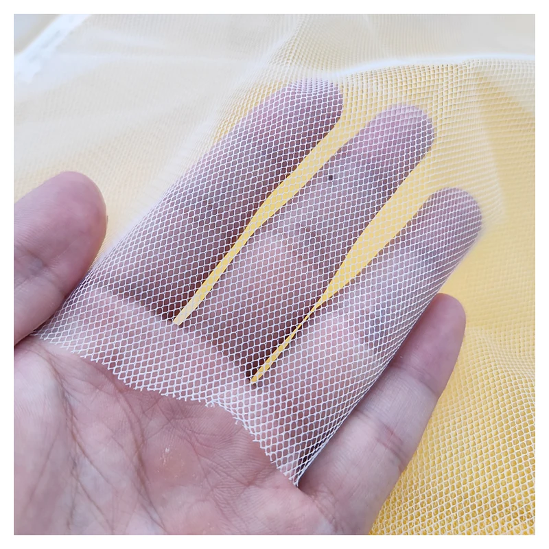 Guangzhou Zhongda Wholesale Price 75D 100%Polyester Stiff Tulle Diamond Hard Mesh Fabric for Wedding - 图片 3