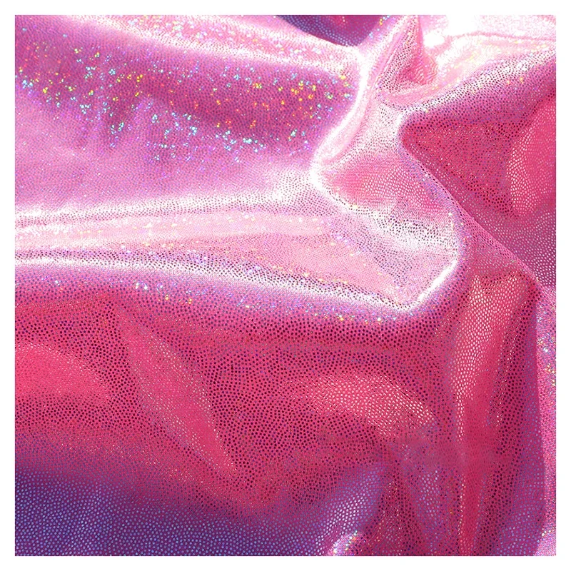 2025 Knit Polyester Spandex Lurex Fabric Shiny Stretch Silver Glitter Metallic Lurex Fabric for Swimwear/Evening Dress - 图片 5
