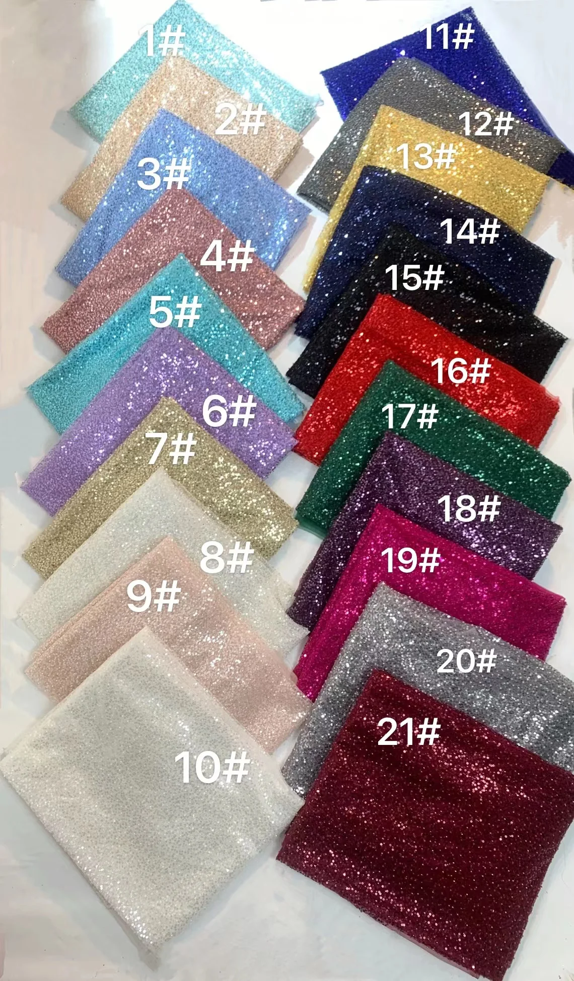 YX2390-1 Wholesale Transparent White Sequin Beads Tulle Fabric Wedding Dress Lace Fabric for Bridal Customization - 图片 4