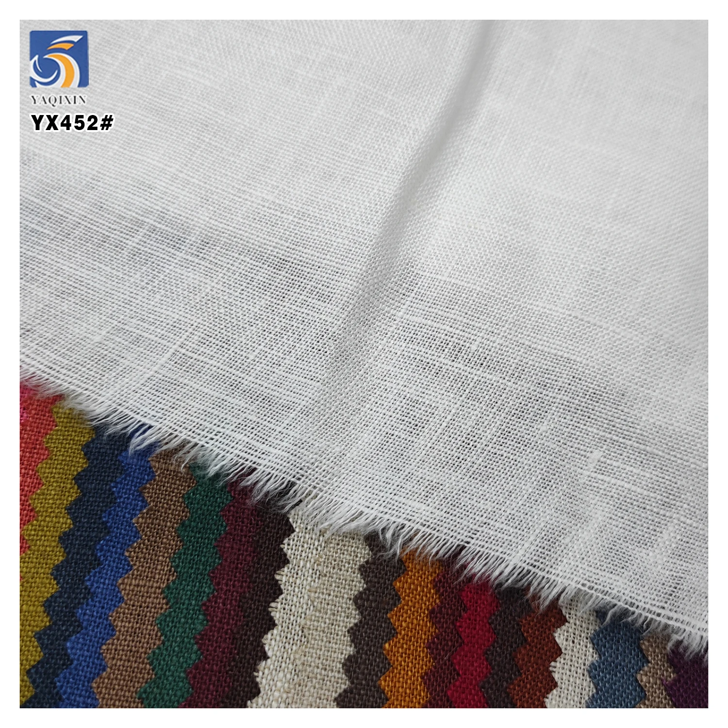 YX452 High Quality Medium Weight Eco-friendly 180-260gsm Plain Pure 100% Linen Fabric - 图片 3