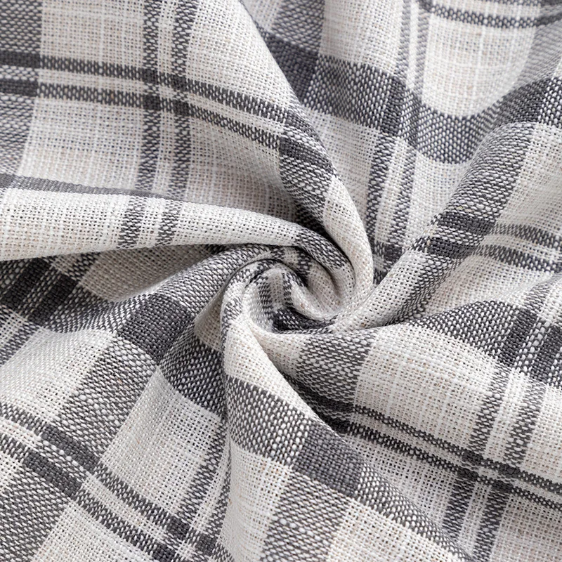 2025 Golf Business Style 200gsm Woven Yarn Dyed Madras Check Cotton Linen Fabric for Shirt Clothing Stripe Plaid Fabric - 图片 5