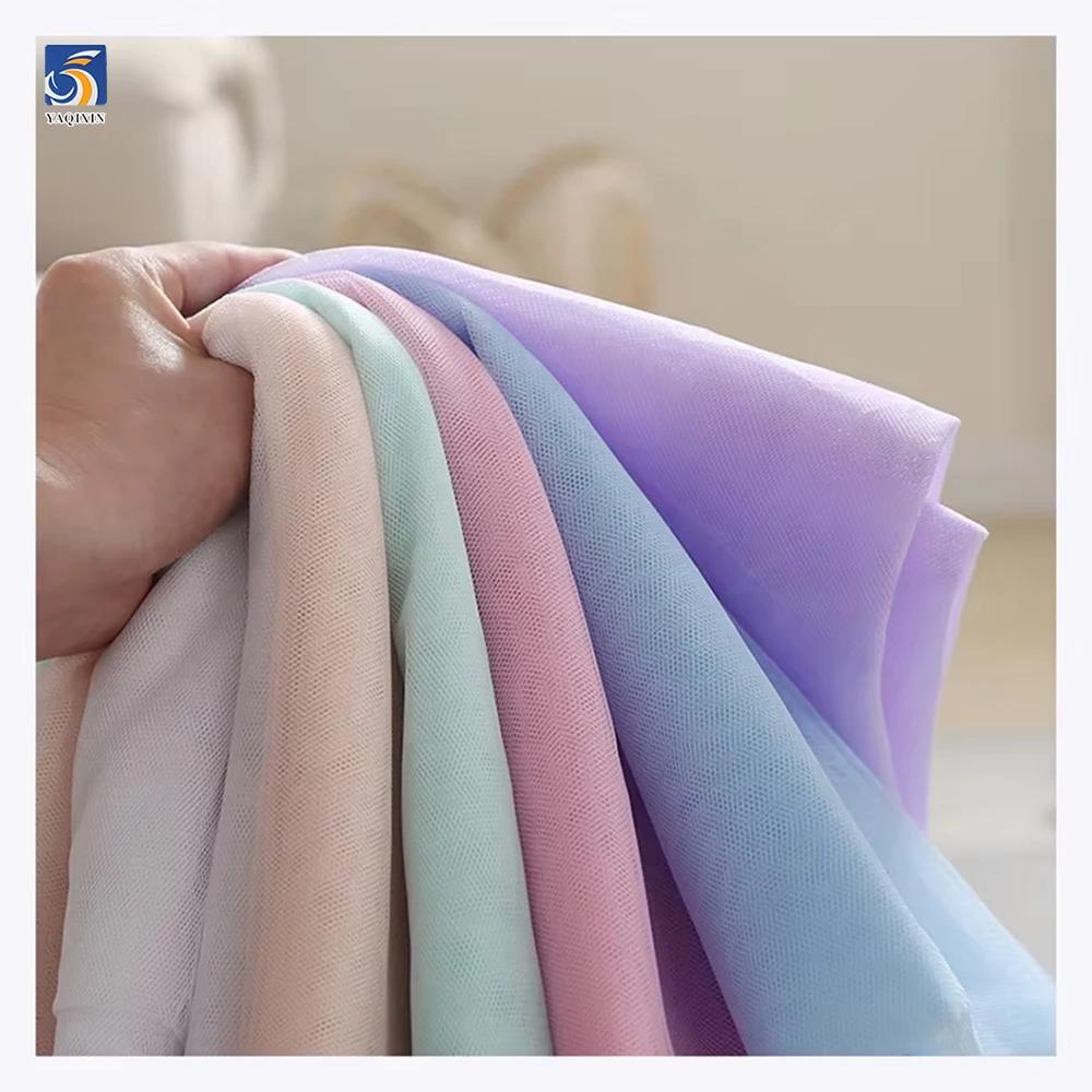 ZP-8 Lightweight Knitted Nylon Wedding Clothing Tulle Fabric White 100% Polyester 50A Mesh Fabric 5 Yards Tulle Textiles - 图片 5