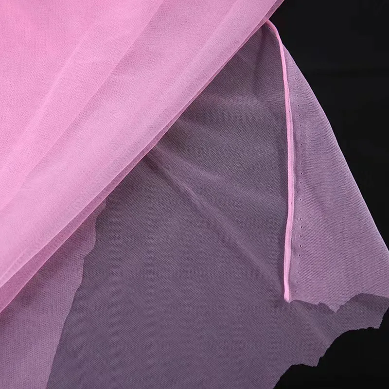 YX853 High Quality 22gsm Nylon Mesh Fabric Knit Plain Thickened Tulle Skirt Stage Costume Fabric for Women's Dress