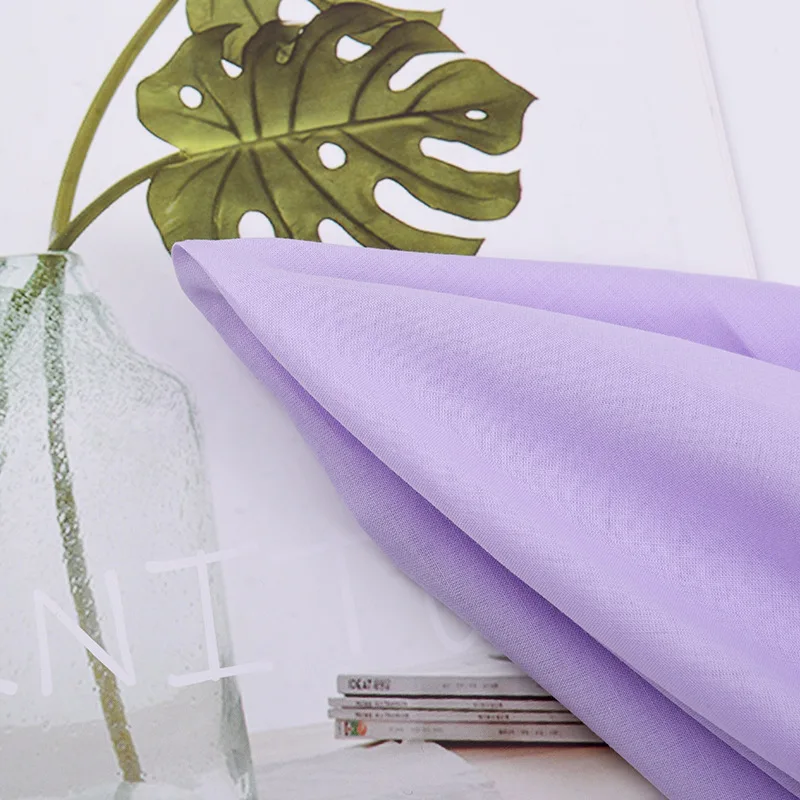 85gsm High Density Voile Yarn 100 Cotton Poplin Fabric, Suitable for Summer Shirt Dress Lining - 图片 5
