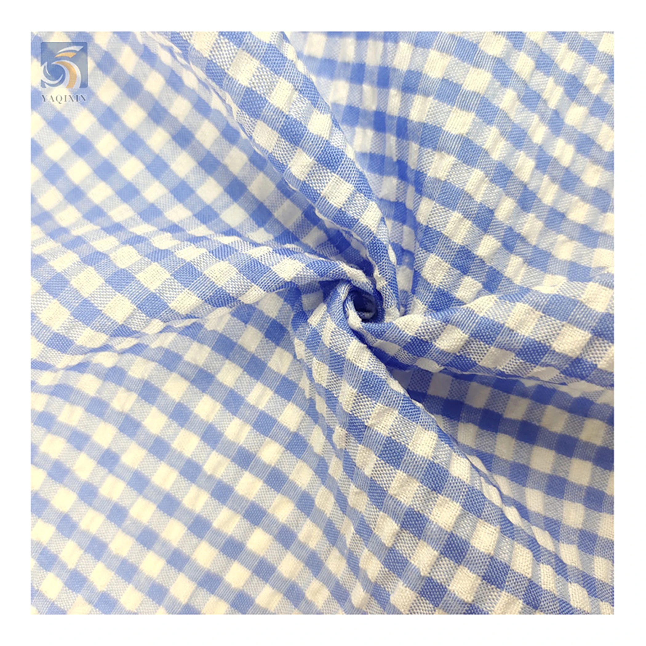 YX2729 Wholesale Woven Yarn Dyed Check Plaid Shirting Fabric 100 Polyester Checked Fabric - 图片 5