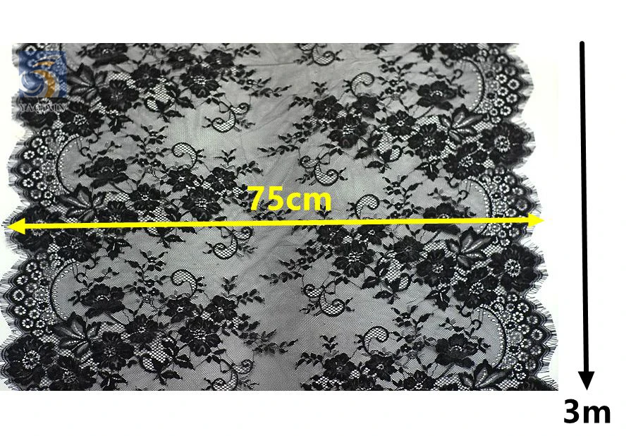 YX2631 In Stock Multi-Color Eyelash Lace Fabric High Quality 5 Yards African Lace Fabric for Women Lingerie 3M*73CM - 图片 3
