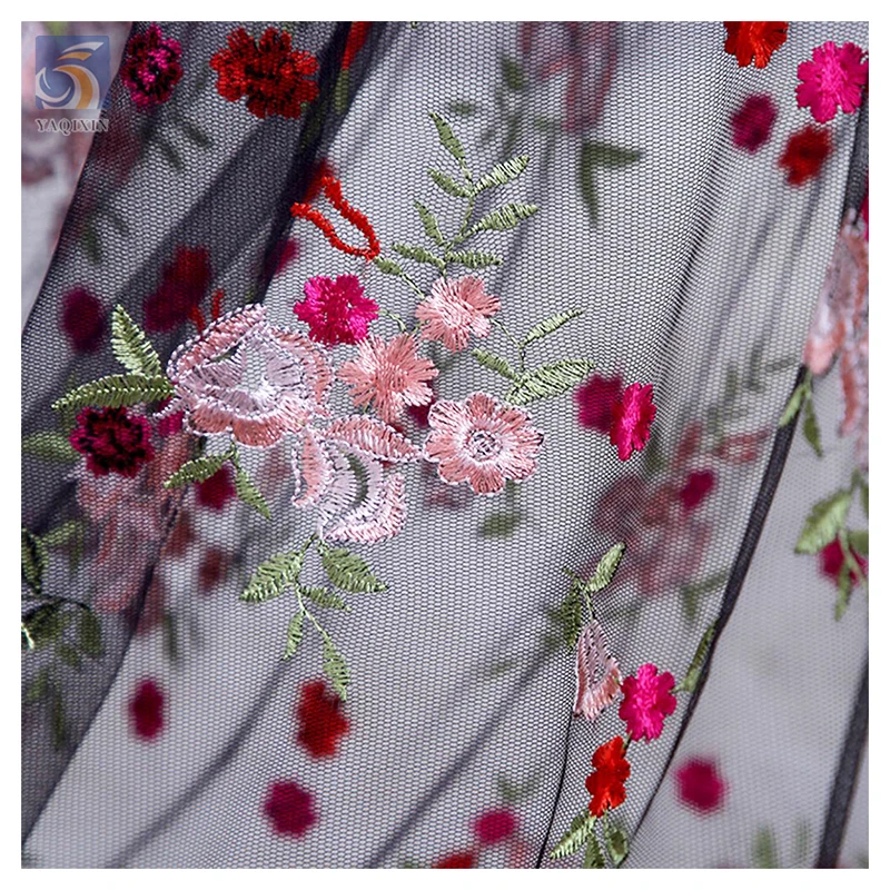 Guangzhou Manufacturer Wholesale High Quality Polyester Tulle Lace Fabric Vintage Floral 3D Mesh Wedding Underwear Accessories - 图片 6
