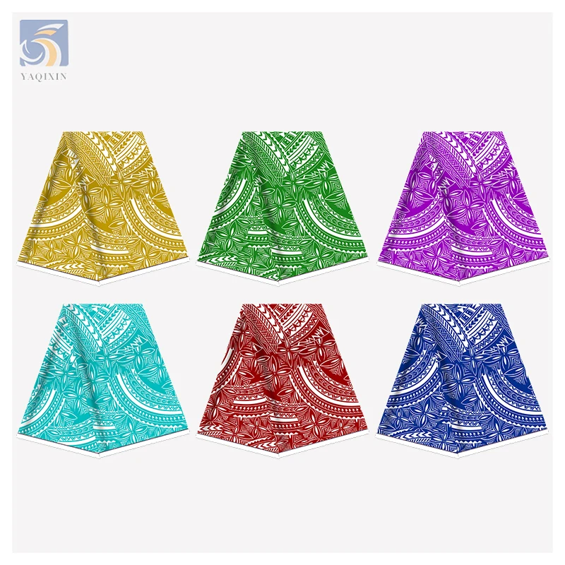 Purple Luxury Clothing Dress Fabric African Polyester Samoan Tribal Digital Print Ethnic Fabric by Meter - 图片 4