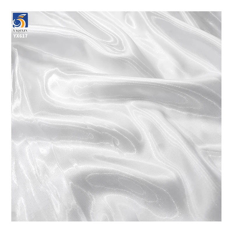 YX617 Inexpensive Satin Fabric China Width 150cm 110gsm Shiny Glossy Polyester Satin Fabric for Party Dress Making