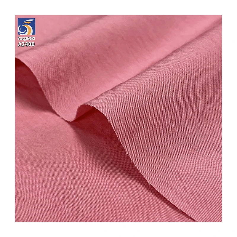 A2400 Plain Woven Cotton and Nylon Blended Snowflake Wrinkle Cotton Fabric Crepe for Women's Clothing Punk Shirt Pants Fabric - 图片 5