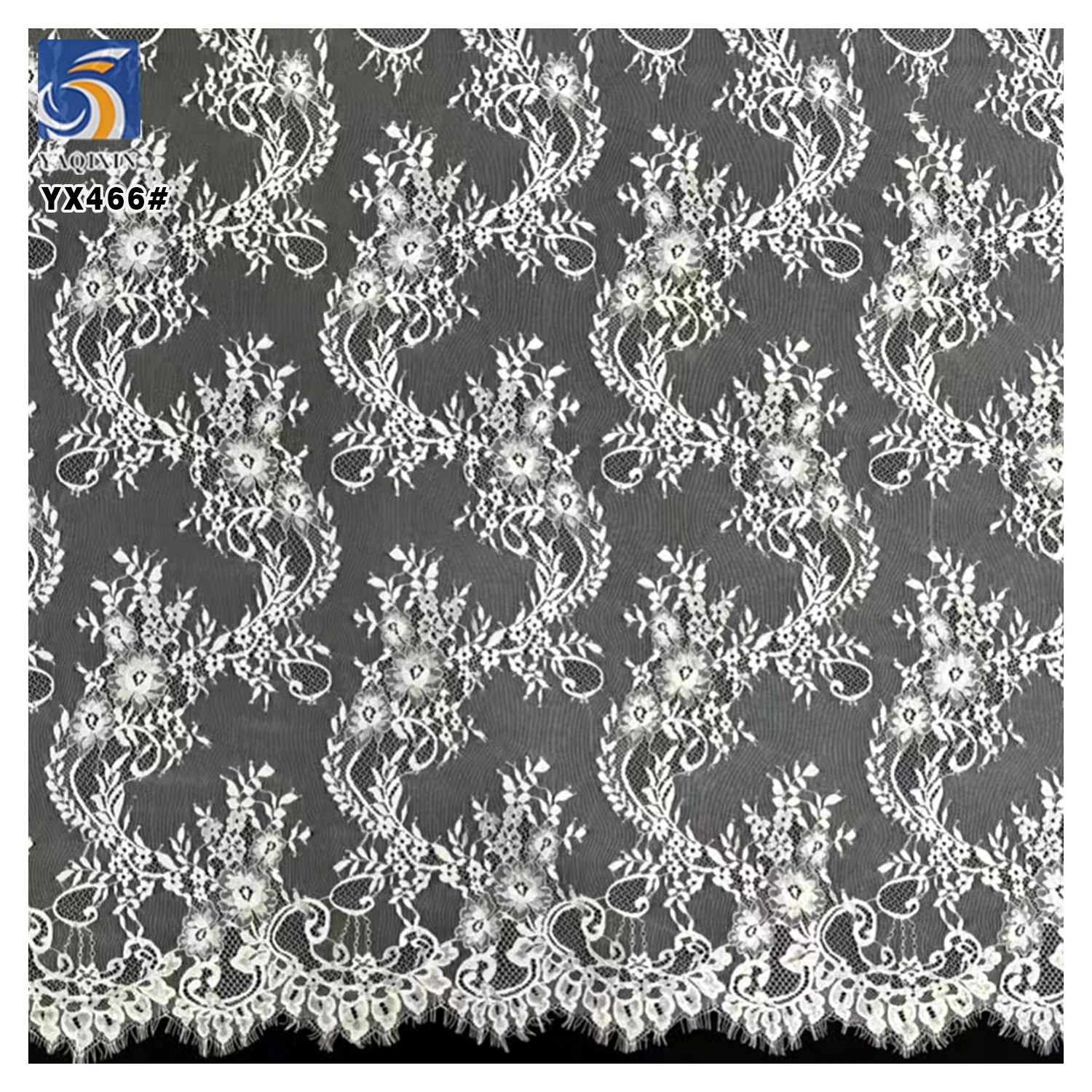 YX466 High Quality White Eyelash French Lace Fabric for Bridal 1.5m*3m - 图片 6