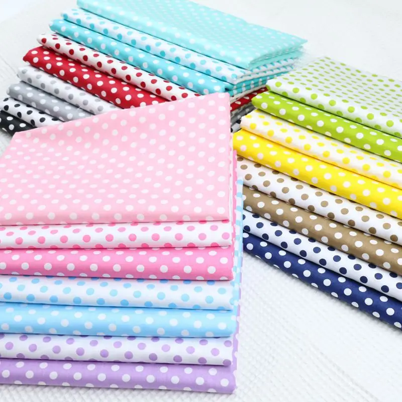 Yaqixin 56-inch cotton twill printed fabric, printed dot dots 8MM/6MM/4MM multi-specification printed fabric - 图片 3