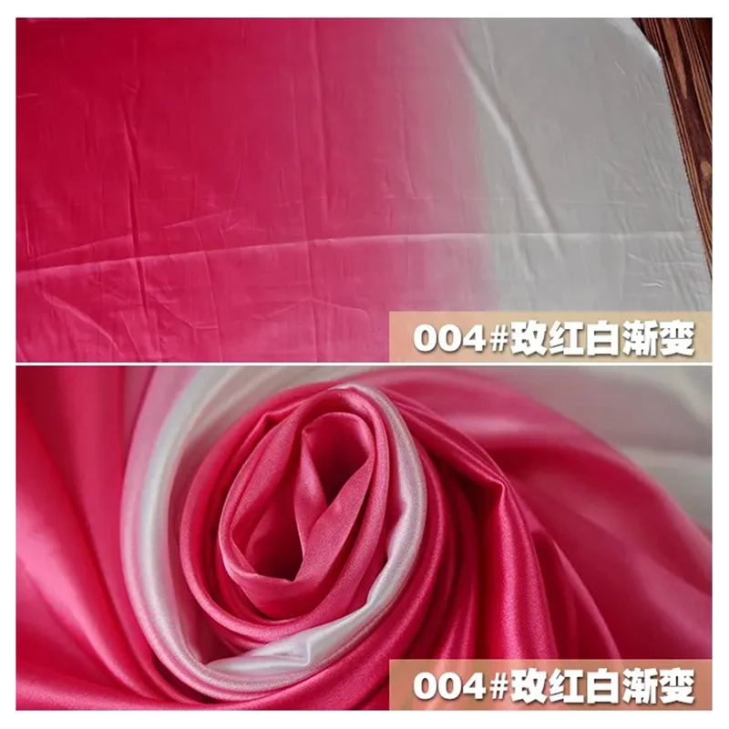2025 New Design Digital Printed Gradient Ombre Satin Fabric Polyester Imitation Silk Material Satin Fabric Gold Supplier - 图片 6